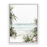 Shop Wategos Beach III Photo Canvas Art Print-Boho, Coastal, Green, Photography, Photography Canvas Prints, Portrait, Tropical, View All-framed wall decor artwork