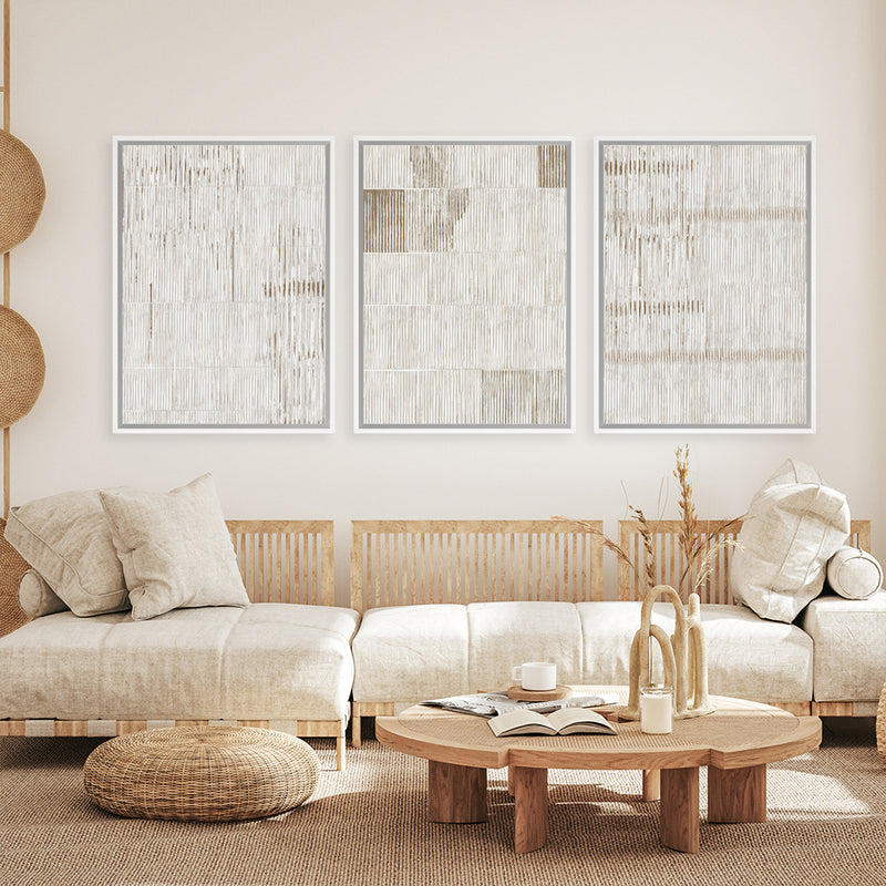 Shop Bamboo Passing II Canvas Art Print-Abstract, Neutrals, PC, Portrait, Rectangle, View All-framed wall decor artwork