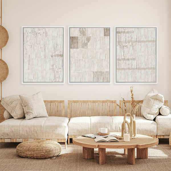 Shop Bamboo Passing I Canvas Art Print-Abstract, Neutrals, PC, Portrait, Rectangle, View All-framed wall decor artwork