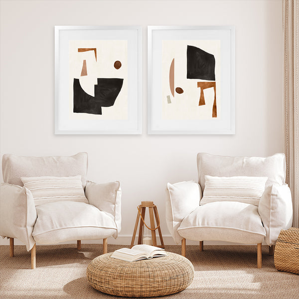 Shop Blockway II Art Print-Abstract, Black, PC, Portrait, Rectangle, View All-framed painted poster wall decor artwork
