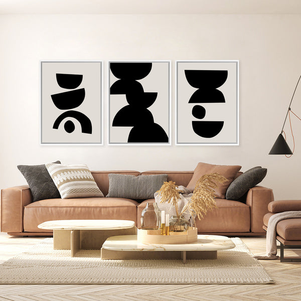 Shop Arched Together Canvas Art Print-Abstract, Black, PC, Portrait, Rectangle, View All-framed wall decor artwork