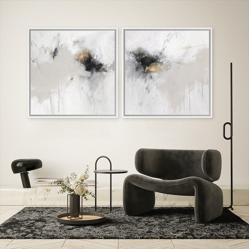 Shop Golden Beat II (Square) Canvas Art Print-Abstract, Neutrals, PC, Square, View All-framed wall decor artwork