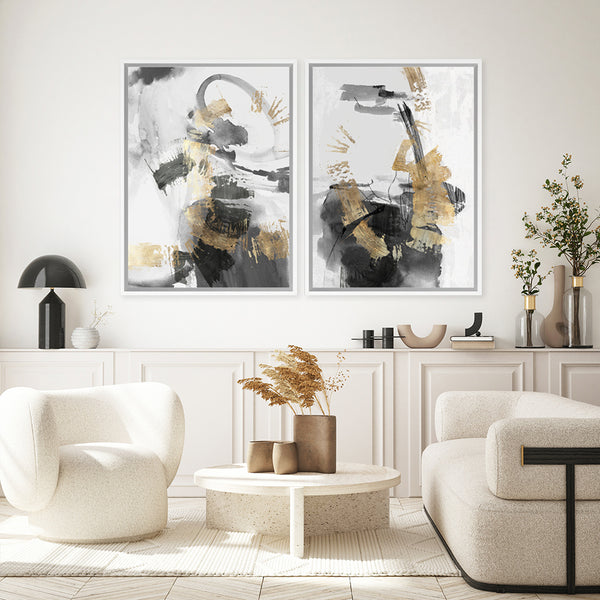 Shop Golden Field Canvas Art Print-Abstract, Black, PC, Portrait, Rectangle, View All-framed wall decor artwork