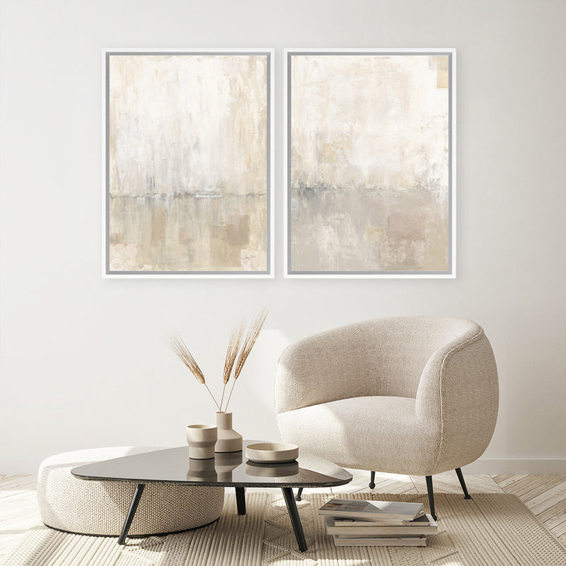 Shop Gray Morning Light II Canvas Art Print-Abstract, Neutrals, Portrait, Rectangle, View All, WA-framed wall decor artwork