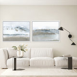 Shop Icy Snow II Canvas Art Print-Abstract, Grey, Horizontal, PC, Rectangle, View All-framed wall decor artwork