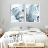 Shop Indigo Mint Bubbles III Indigo Version Canvas Art Print-Abstract, Blue, PC, Portrait, Rectangle, View All-framed wall decor artwork