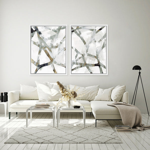 Shop Interconnect II Canvas Art Print-Abstract, Neutrals, PC, Portrait, Rectangle, View All-framed wall decor artwork