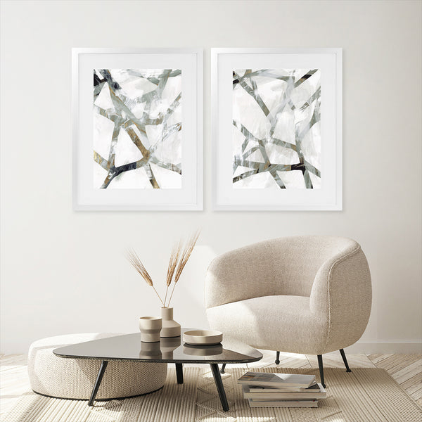 Shop Interconnect II Art Print-Abstract, Neutrals, PC, Portrait, Rectangle, View All-framed painted poster wall decor artwork