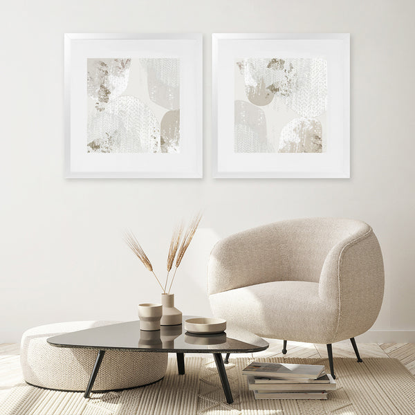 Shop Lacing I (Square) Art Print-Abstract, Neutrals, PC, Square, View All-framed painted poster wall decor artwork