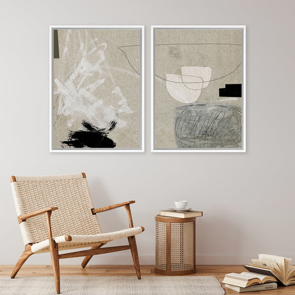 Shop Lifestyle 1 Canvas Art Print-Abstract, Brown, Dan Hobday, Portrait, Rectangle, View All-framed wall decor artwork