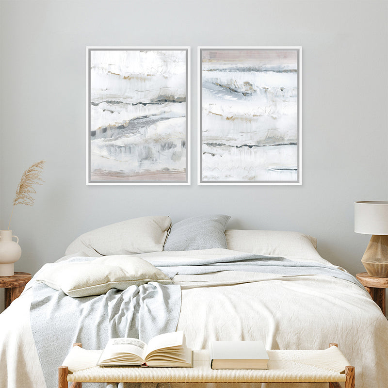 Shop Melting Ice II Canvas Art Print-Abstract, Neutrals, PC, Portrait, Rectangle, View All-framed wall decor artwork