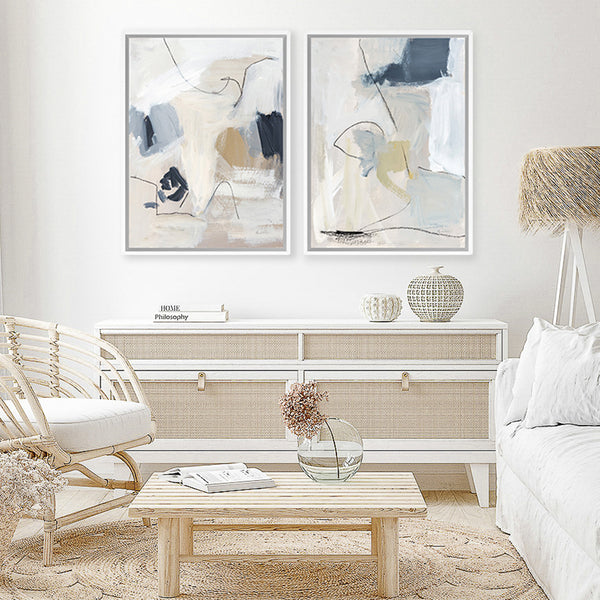 Shop Neutral Abstract I Canvas Art Print-Abstract, Neutrals, Portrait, Rectangle, View All, WA-framed wall decor artwork