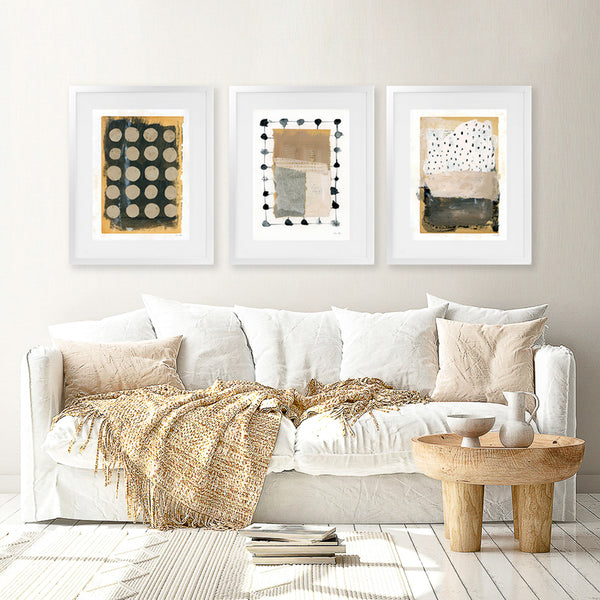 Shop Neutral Collage I Art Print-Abstract, Black, Brown, Portrait, Rectangle, View All, WA-framed painted poster wall decor artwork
