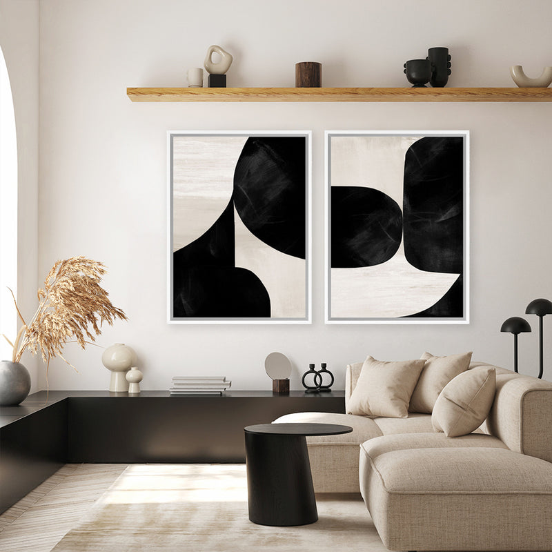 Shop Night Set 2 Canvas Art Print-Abstract, Black, Dan Hobday, Portrait, Rectangle, View All-framed wall decor artwork