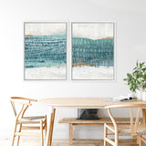 Shop Ocean Park II Canvas Art Print-Abstract, Blue, PC, Portrait, Rectangle, View All-framed wall decor artwork