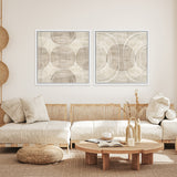 Shop Organic Circles II (Square) Canvas Art Print-Abstract, Neutrals, PC, Square, View All-framed wall decor artwork