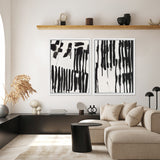 Shop Piano Rhythm II Canvas Art Print-Abstract, Black, PC, Portrait, Rectangle, View All-framed wall decor artwork