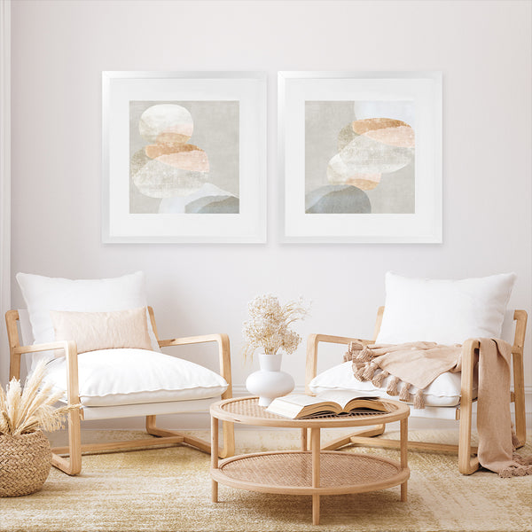 Shop Pile Up II (Square) Art Print-Abstract, Neutrals, PC, Square, View All-framed painted poster wall decor artwork