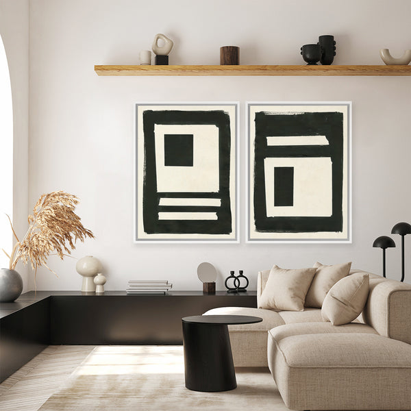 Shop Portal II Canvas Art Print-Abstract, Black, Portrait, Rectangle, View All, WA-framed wall decor artwork