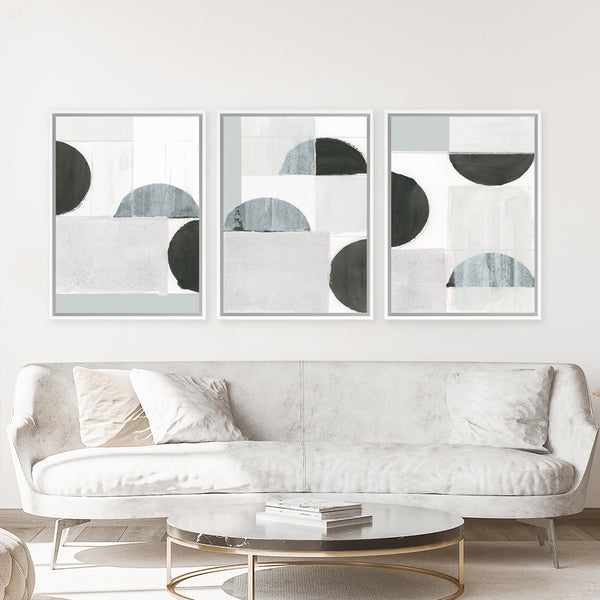 Shop Shape Parade II Canvas Art Print-Abstract, Neutrals, PC, Portrait, Rectangle, View All-framed wall decor artwork