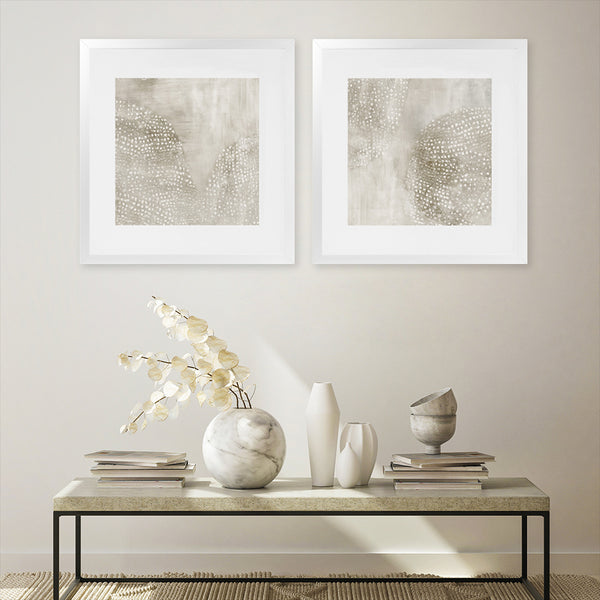 Shop Shimmering Dreams I (Square) Art Print-Abstract, Neutrals, PC, Square, View All-framed painted poster wall decor artwork