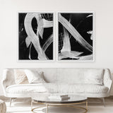 Shop Sinking Canvas Art Print-Abstract, Black, Dan Hobday, Portrait, Rectangle, View All-framed wall decor artwork