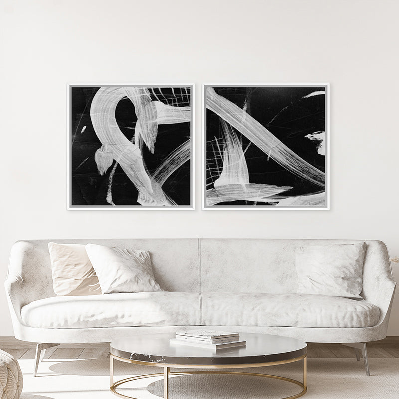 Shop Sinking 2 (Square) Canvas Art Print-Abstract, Black, Dan Hobday, Square, View All-framed wall decor artwork