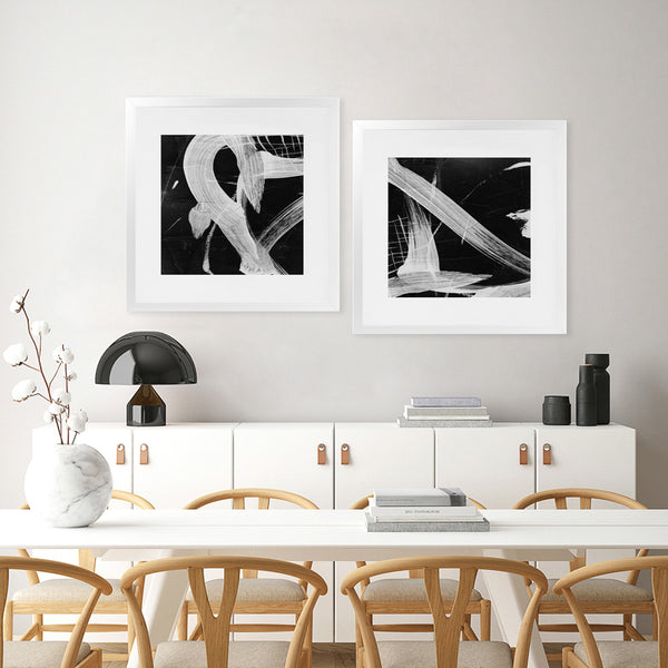 Shop Sinking 2 (Square) Art Print-Abstract, Black, Dan Hobday, Square, View All-framed painted poster wall decor artwork