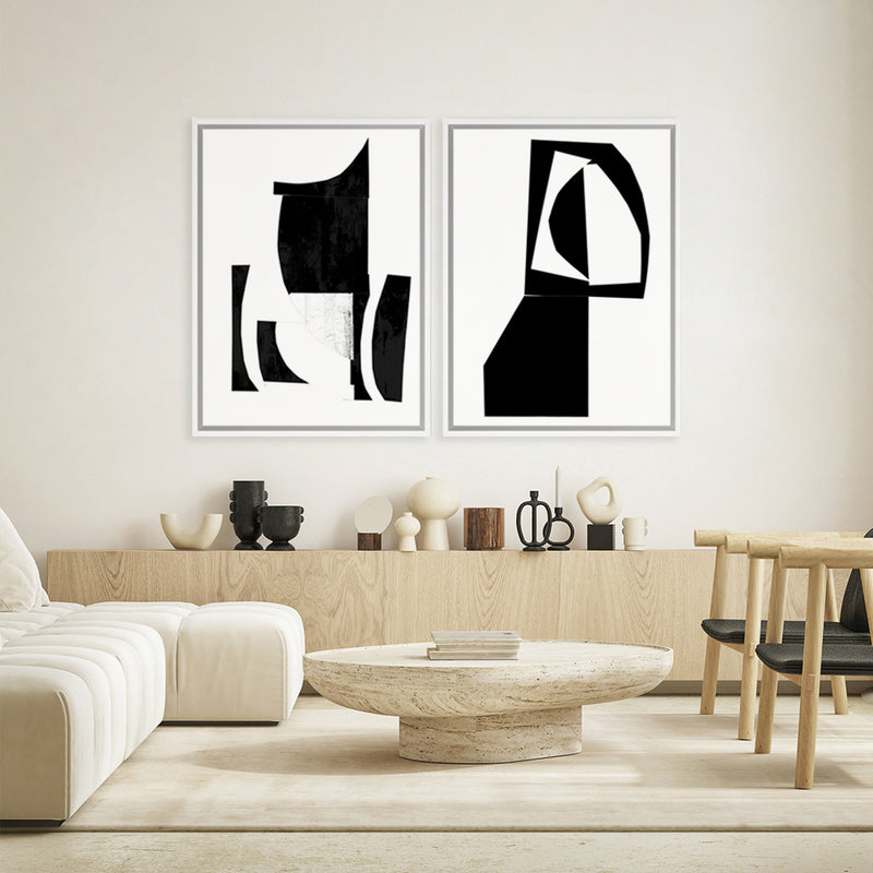 Shop Slashed II Canvas Art Print-Abstract, Black, PC, Portrait, Rectangle, View All-framed wall decor artwork