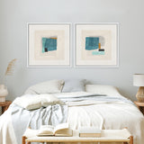 Shop Square Form II (Square) Canvas Art Print-Abstract, Blue, Neutrals, PC, Square, View All-framed wall decor artwork