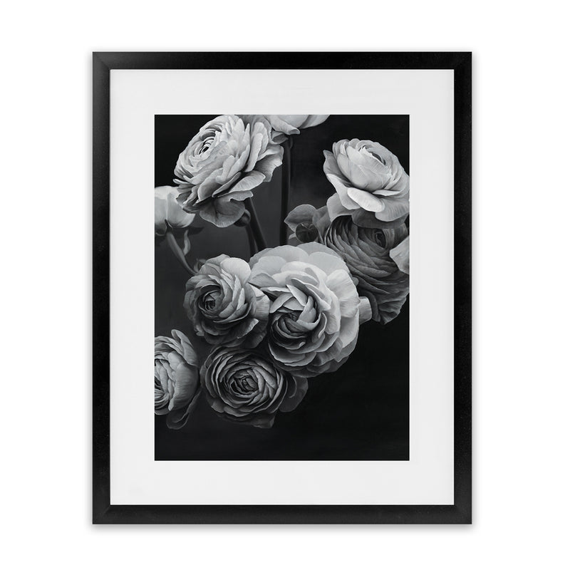 Shop Black & White Bouquet Art Print-Black, Florals, Hamptons, Portrait, Scandinavian, View All-framed painted poster wall decor artwork