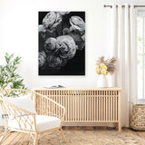 Shop Black & White Bouquet Canvas Art Print-Black, Florals, Hamptons, Portrait, Scandinavian, View All-framed wall decor artwork