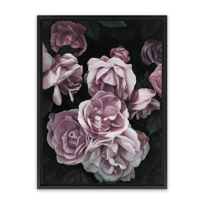 Shop Dusty Pink Roses Canvas Art Print-Florals, Hamptons, Pink, Portrait, Purple, View All-framed wall decor artwork