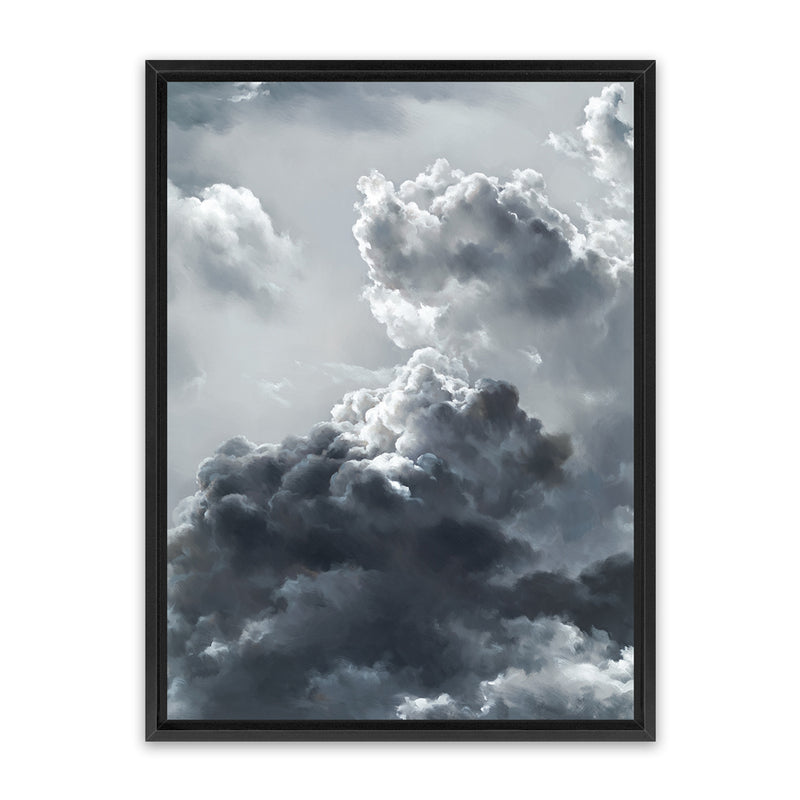 Shop Cloudscape Canvas Art Print-Black, Grey, Portrait, Scandinavian, View All-framed wall decor artwork