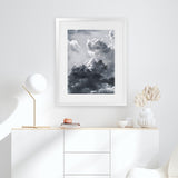 Shop Cloudscape Art Print-Blue, Grey, Portrait, Scandinavian, View All-framed painted poster wall decor artwork