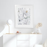 Shop White Flowers Art Print-Florals, Portrait, View All, White-framed painted poster wall decor artwork