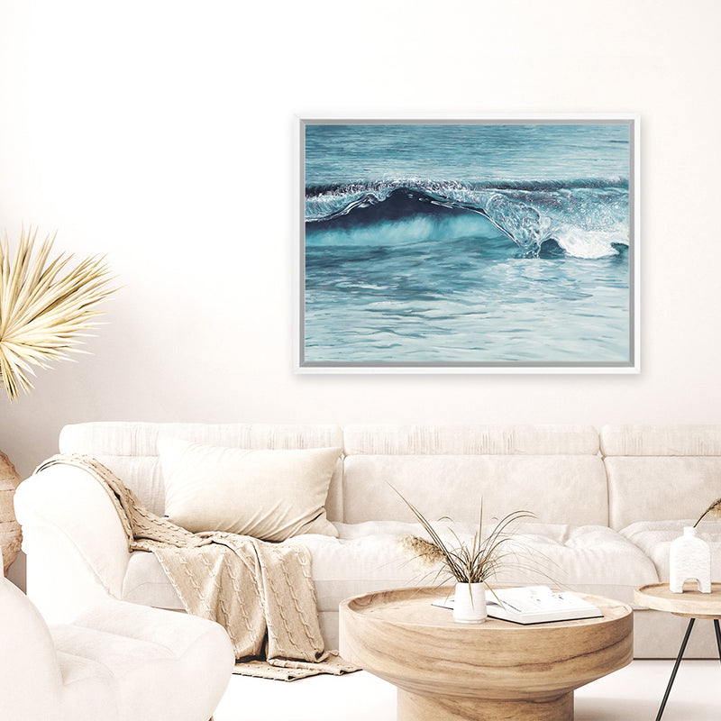 Shop Ocean Wave Canvas Art Print-Blue, Coastal, Tropical, View All-framed wall decor artwork