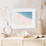 Shop Sunbathers Art Print-Blue, Coastal, Landscape, Neutrals, Tropical, View All-framed painted poster wall decor artwork