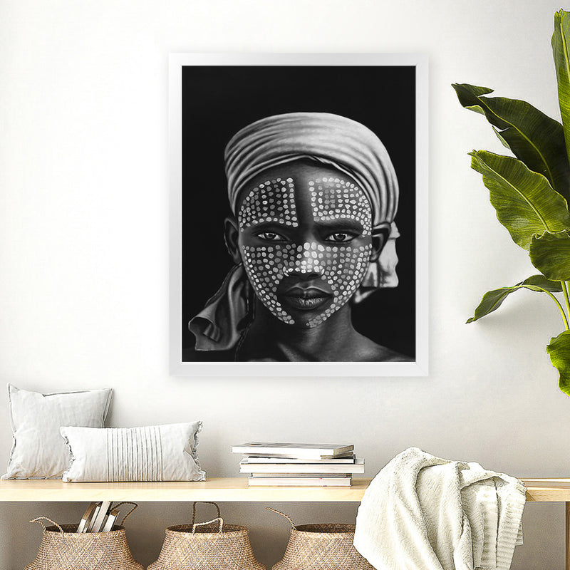 Black Tribal Art Painting African Women Wall Painting Canvas