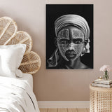 Shop Tribal Canvas Art Print-African, Black, Boho, Hamptons, People, Portrait, View All-framed wall decor artwork