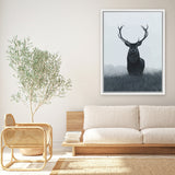 Shop Elk Canvas Art Print-Animals, Black, Grey, Hamptons, Portrait, Scandinavian, View All-framed wall decor artwork