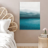 Shop Horizon Canvas Art Print-Blue, Coastal, Green, Portrait, Scandinavian, Tropical, View All-framed wall decor artwork