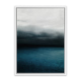 Shop Dark Horizon Canvas Art Print-Blue, Coastal, Green, Portrait, Scandinavian, View All-framed wall decor artwork