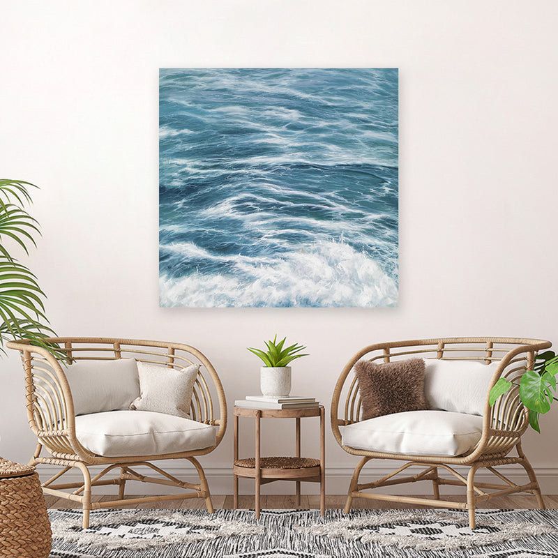 Shop Ocean Swell (Square) Canvas Art Print-Blue, Coastal, Square, View All-framed wall decor artwork