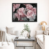 Shop Pink Blooms Canvas Art Print-Botanicals, Florals, Hamptons, Landscape, Pink, View All-framed wall decor artwork