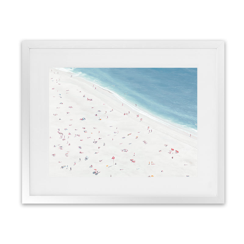 Shop Sunbathers II Art Print-Blue, Coastal, Landscape, Tropical, View All, White-framed painted poster wall decor artwork