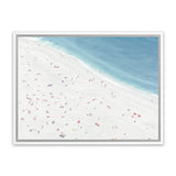 Shop Sunbathers II Canvas Art Print-Blue, Coastal, Landscape, Tropical, View All, White-framed wall decor artwork