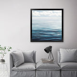 Shop Ocean Horizon (Square) Art Print-Blue, Coastal, Landscape, Square, View All-framed painted poster wall decor artwork