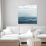 Shop Ocean Horizon (Square) Canvas Art Print-Blue, Coastal, Landscape, Square, View All-framed wall decor artwork