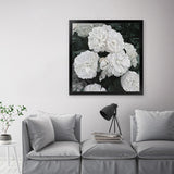 Shop White English Roses (Square) Art Print-Botanicals, Florals, Hamptons, Square, View All, White-framed painted poster wall decor artwork
